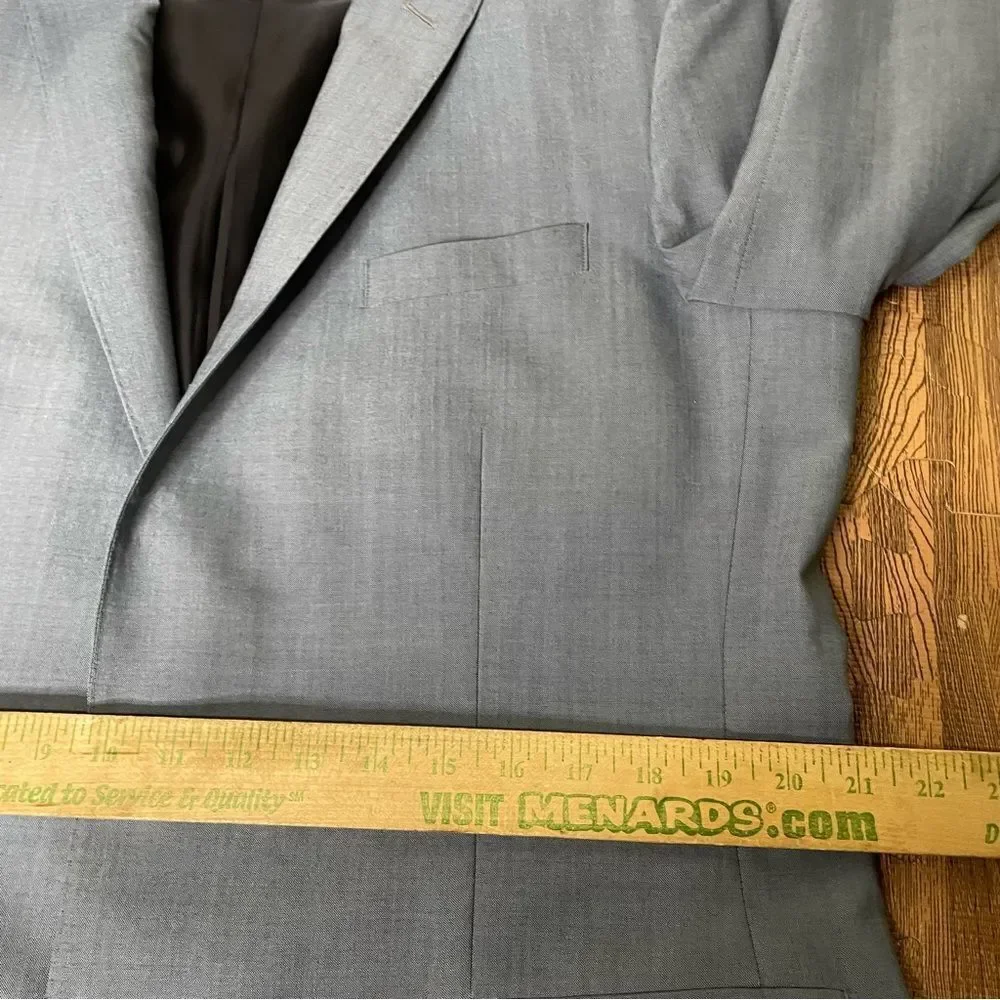 J Crew Ludlow Blazer Sport Coat Men’s‎ Blazer 44L Blue American Woolens 2 Btn